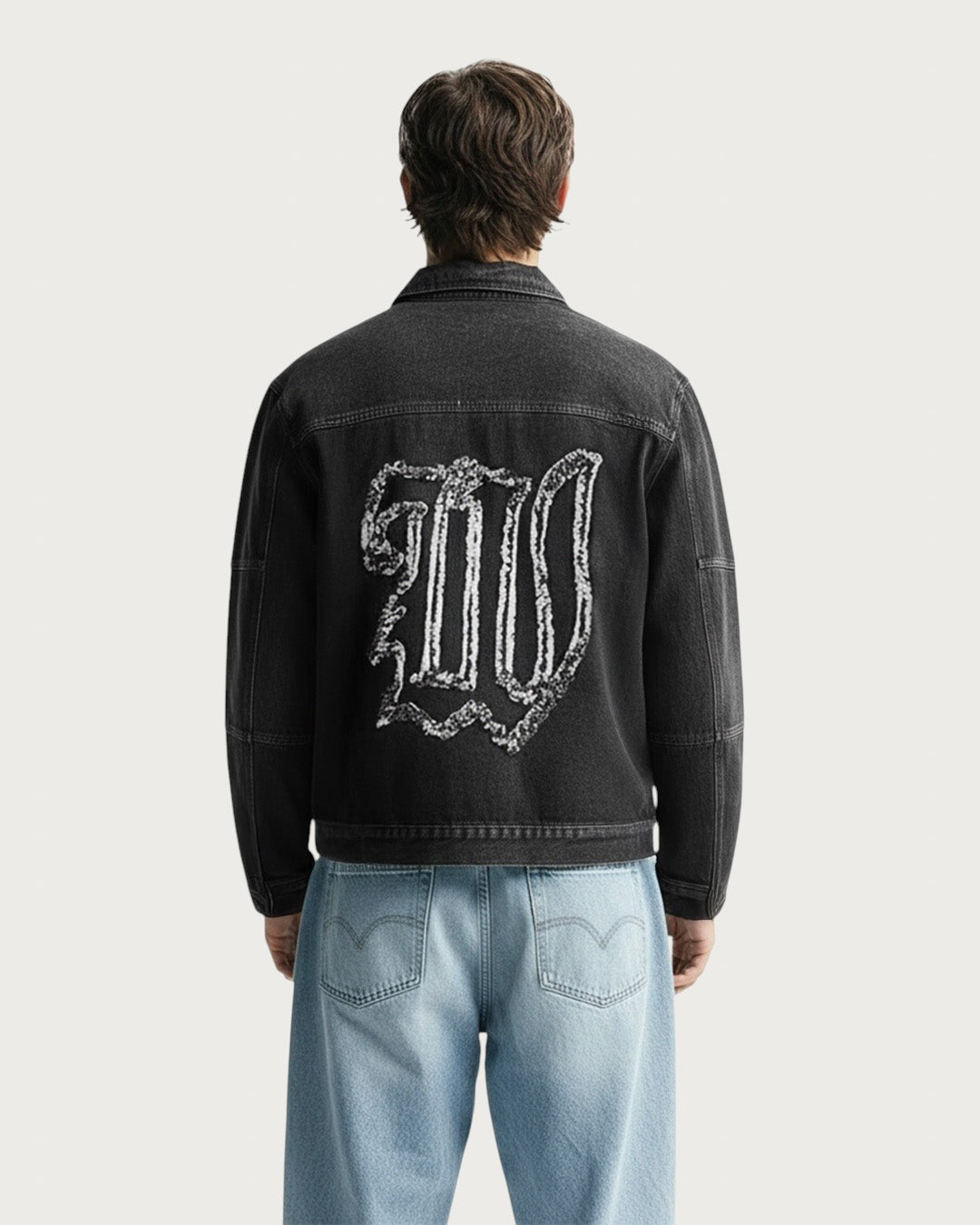 Charcoal Black Denim Jacket - Exclusive