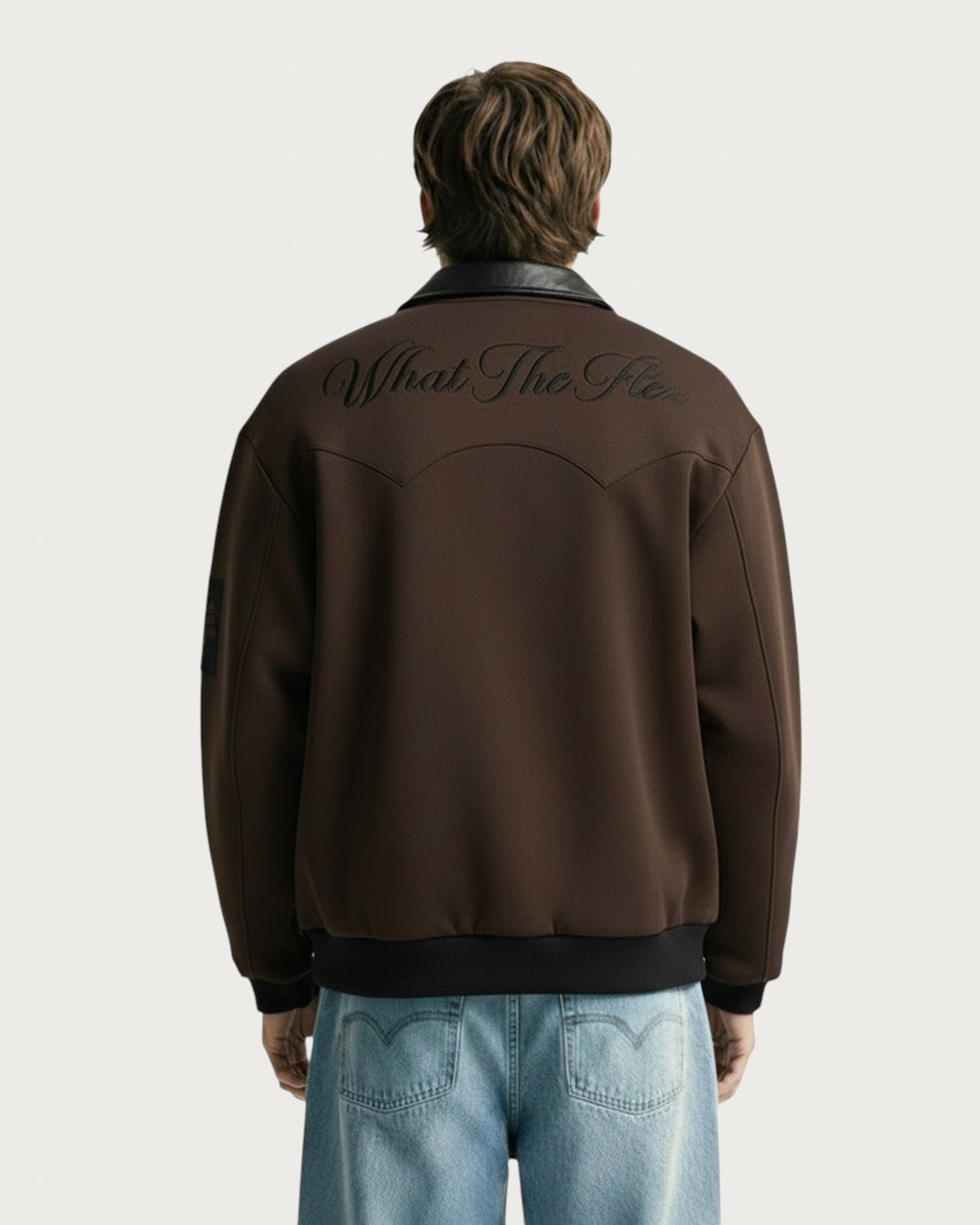 Cocao Leather Cut Jacket