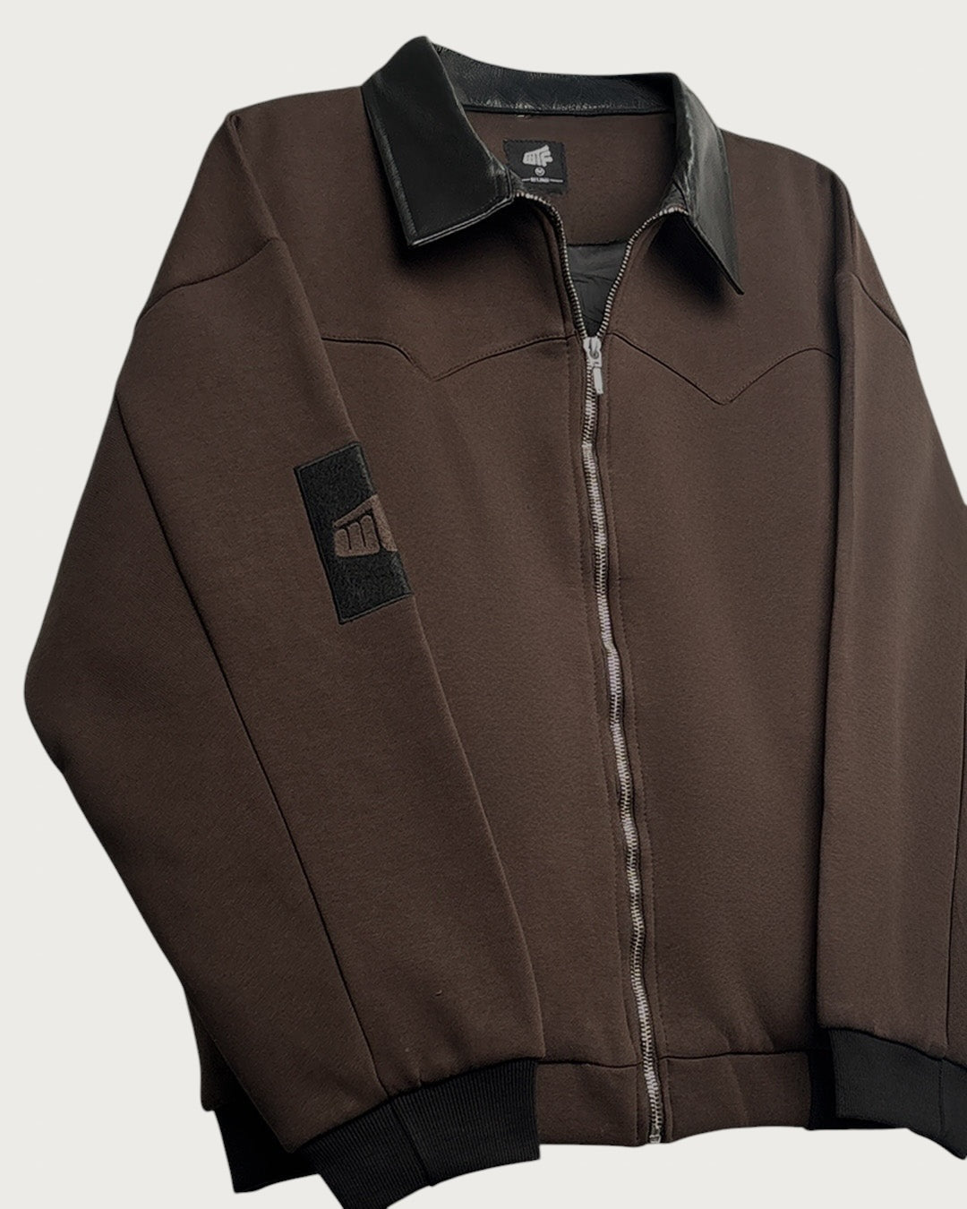 Cocao Leather Cut Jacket