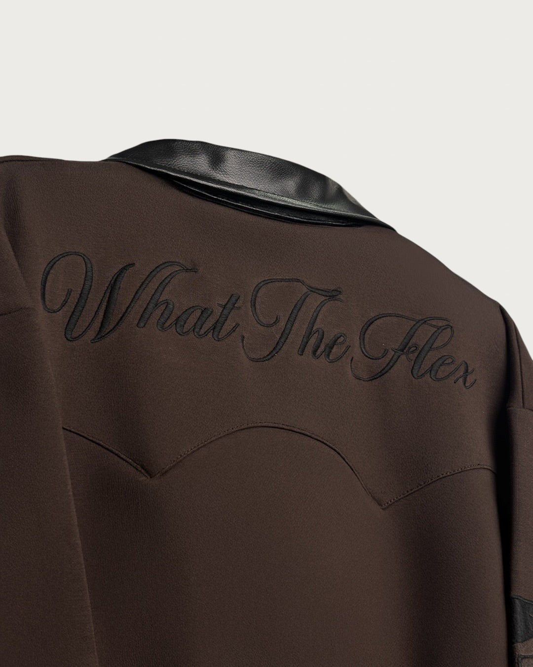 Cocao Leather Cut Jacket